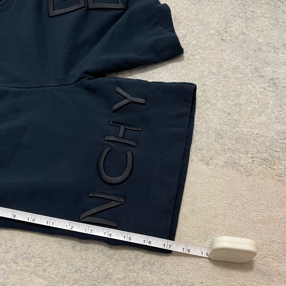 Like New Men’s Large Givenchy Bermuda Drawstring Shorts 4G Logo Embroidered Navy - Picture 14 of 14
